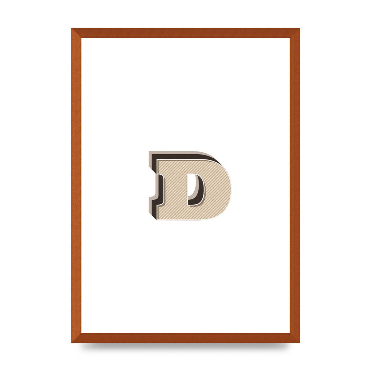 Alphabet Mix Match D" Printed Poster - A2 framed