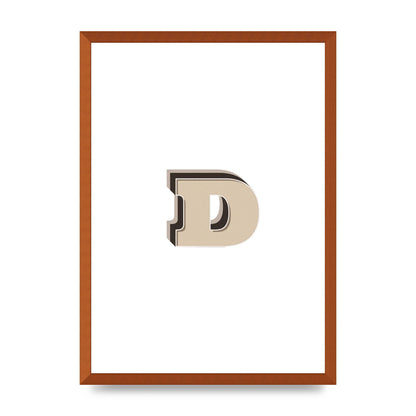 Alphabet Mix Match D" Printed Poster - A2 framed