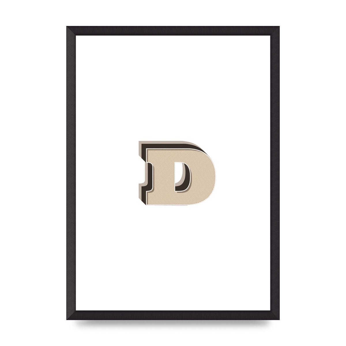 Alphabet Mix Match D" Printed Poster - A2 framed