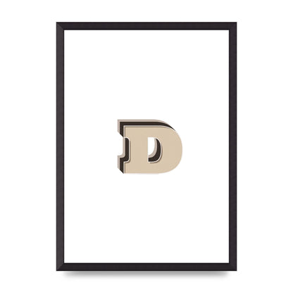 Alphabet Mix Match D" Printed Poster - A2 framed