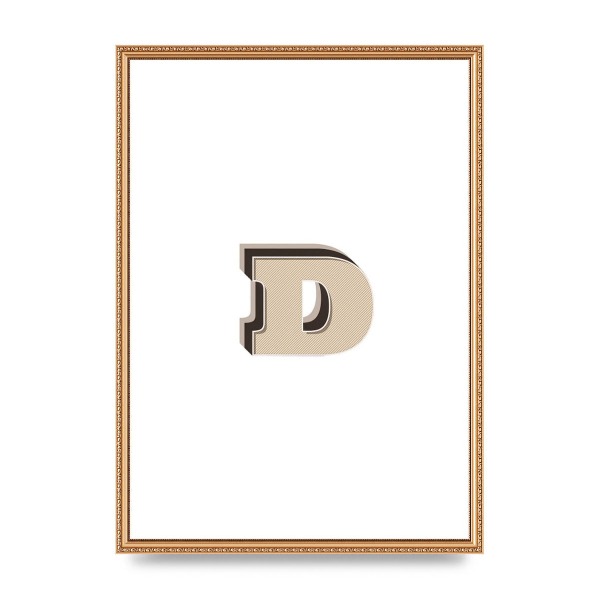 Alphabet Mix Match D" Printed Poster - A2 framed