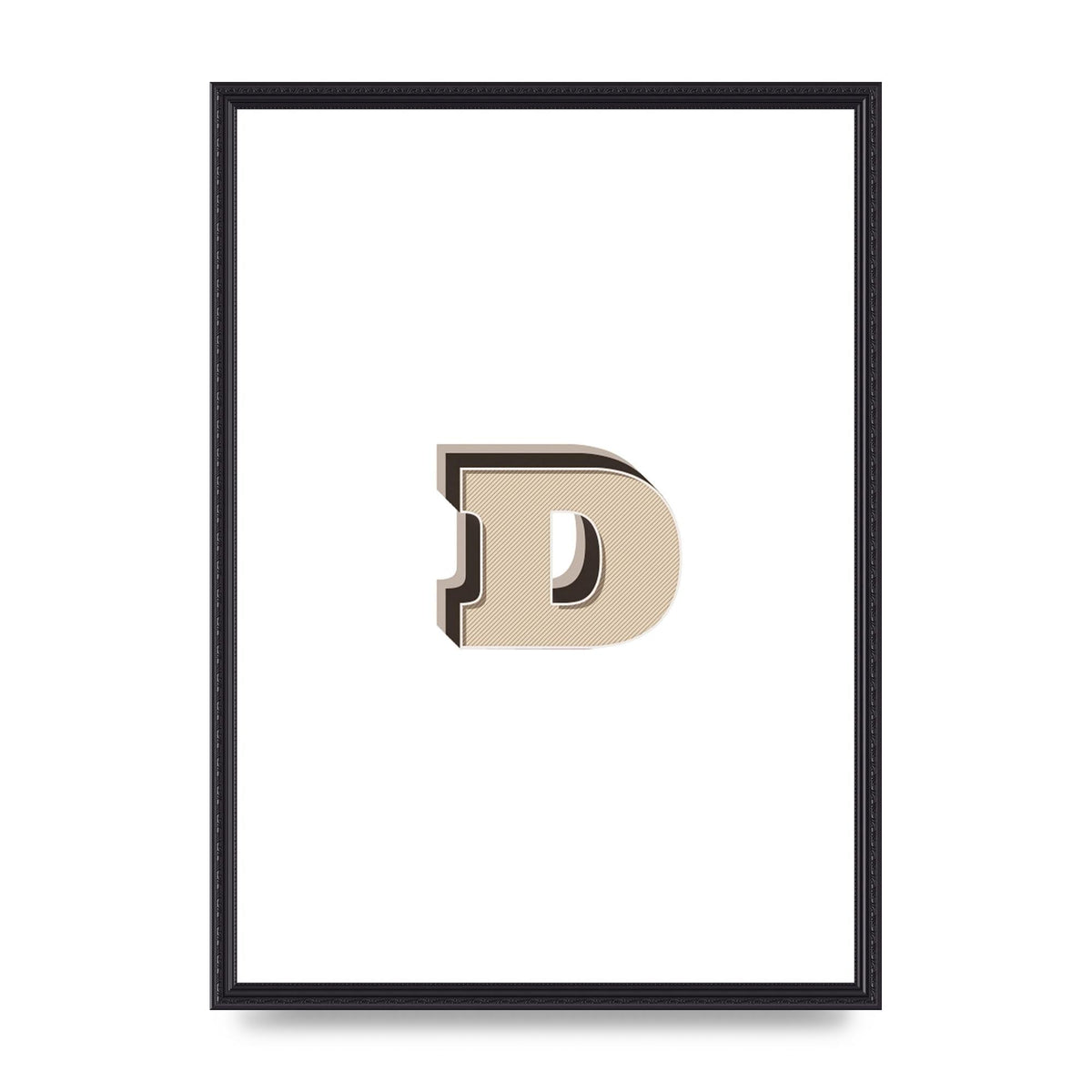 Alphabet Mix Match D" Printed Poster - A2 framed