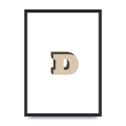 Alphabet Mix Match D" Printed Poster - A2 framed