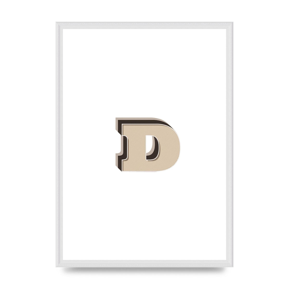 Alphabet Mix Match D" Printed Poster - A2 framed