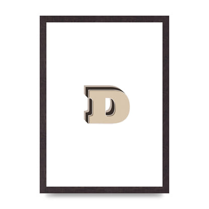 Alphabet Mix Match D" Printed Poster - A3 framed