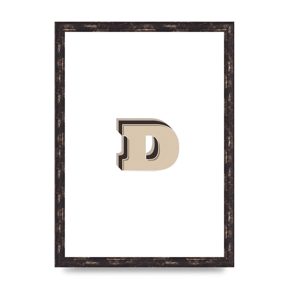 Alphabet Mix Match D" Printed Poster - A3 framed