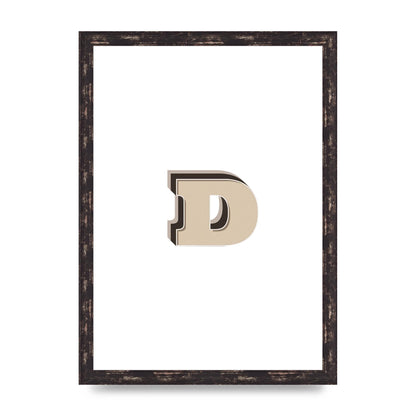 Alphabet Mix Match D" Printed Poster - A3 framed