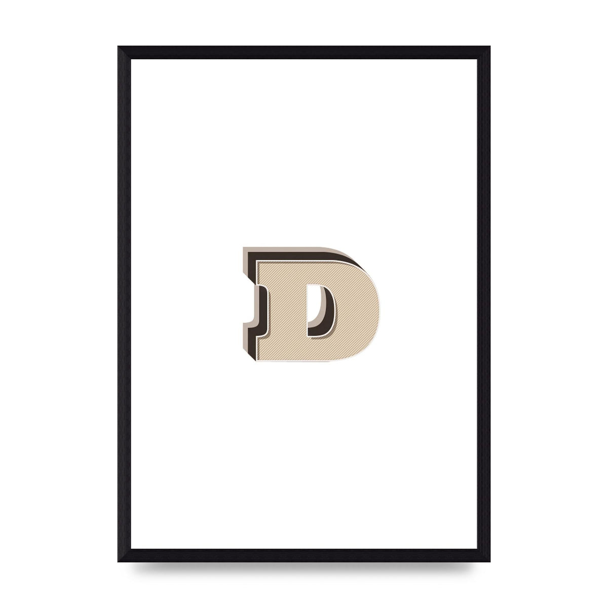 Alphabet Mix Match D" Printed Poster - A3 framed