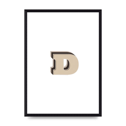 Alphabet Mix Match D" Printed Poster - A3 framed