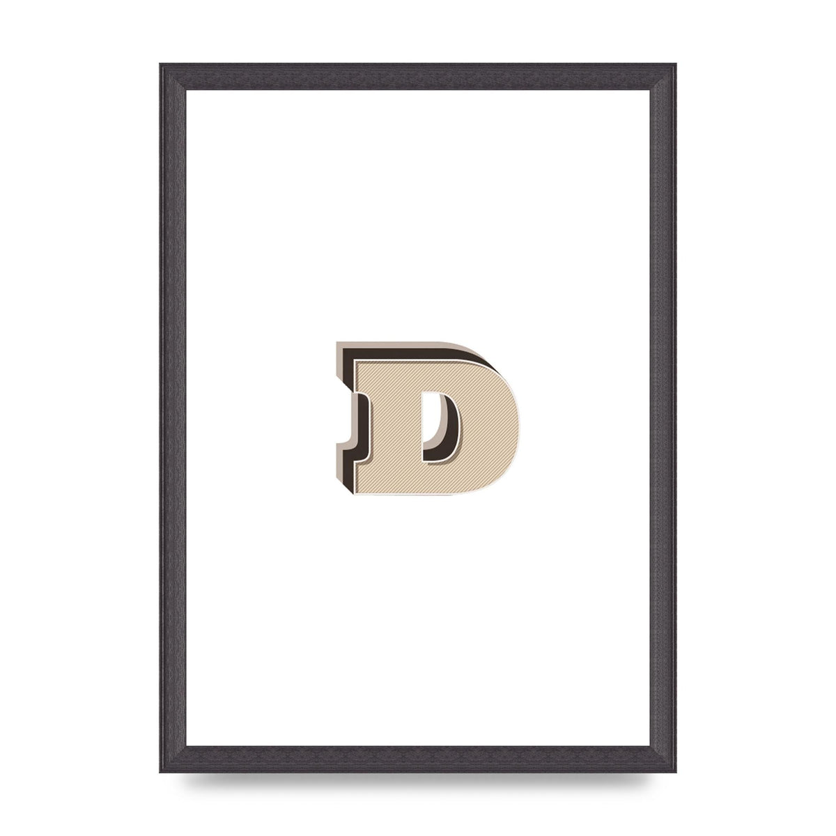 Alphabet Mix Match D" Printed Poster - A3 framed