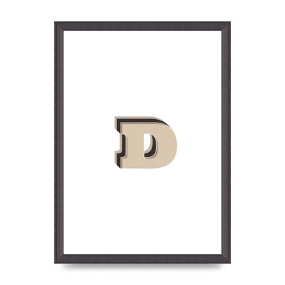 Alphabet Mix Match D" Printed Poster - A3 framed