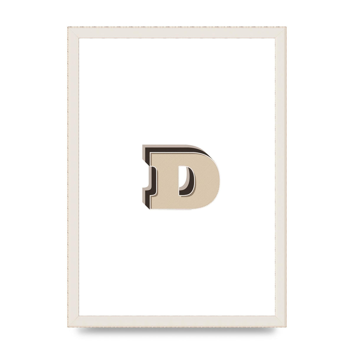 Alphabet Mix Match D" Printed Poster - A3 framed