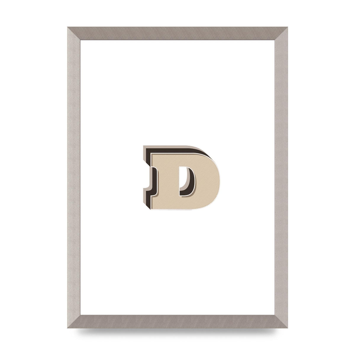 Alphabet Mix Match D" Printed Poster - A3 framed