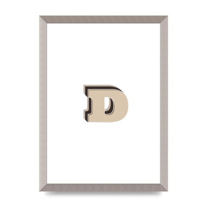 Alphabet Mix Match D" Printed Poster - A3 framed