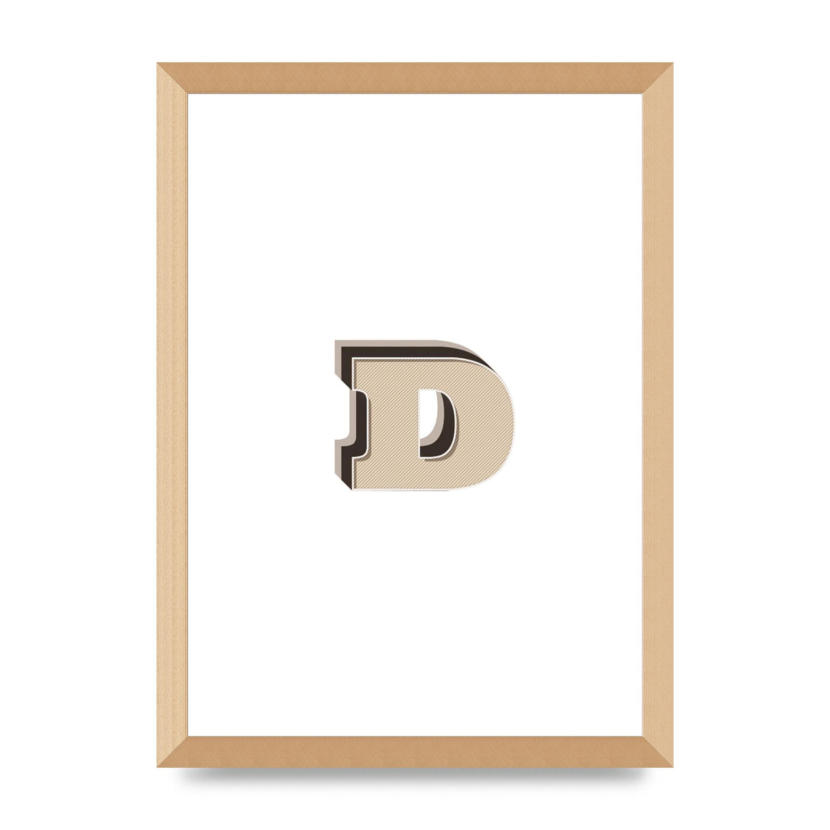 Alphabet Mix Match D" Printed Poster - A3 framed