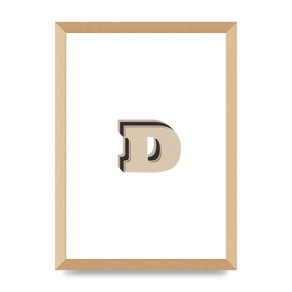 Alphabet Mix Match D" Printed Poster - A3 framed