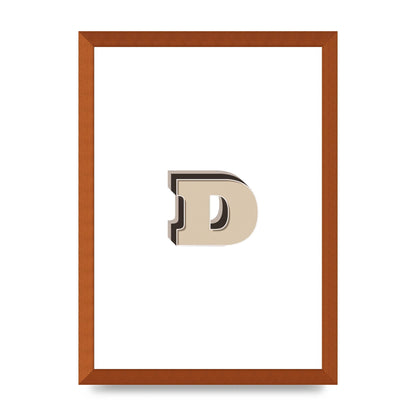 Alphabet Mix Match D" Printed Poster - A3 framed