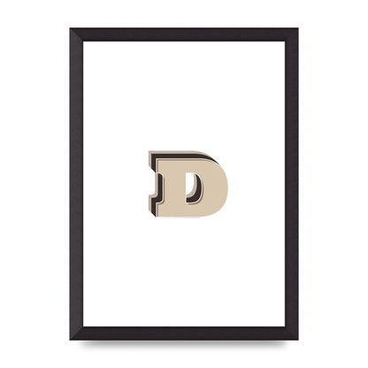 Alphabet Mix Match D" Printed Poster - A3 framed