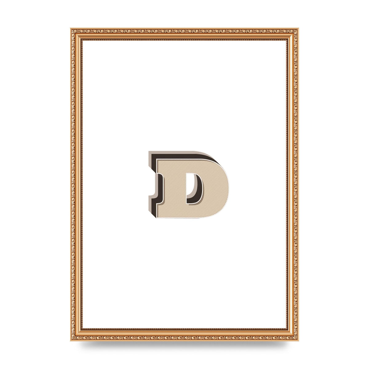 Alphabet Mix Match D" Printed Poster - A3 framed