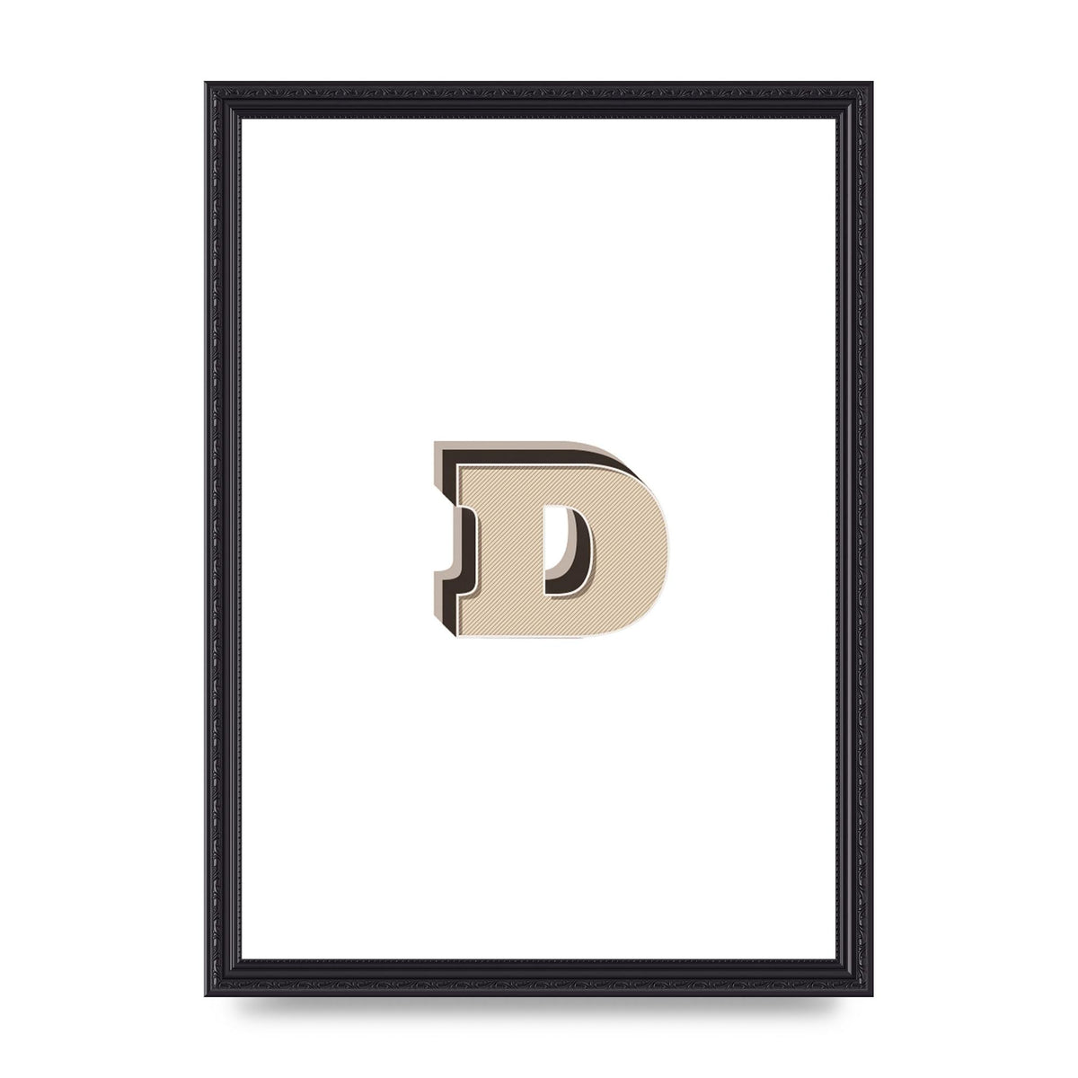 Alphabet Mix Match D" Printed Poster - A3 framed