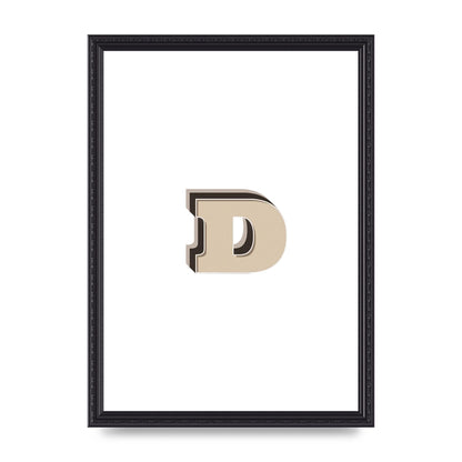 Alphabet Mix Match D" Printed Poster - A3 framed