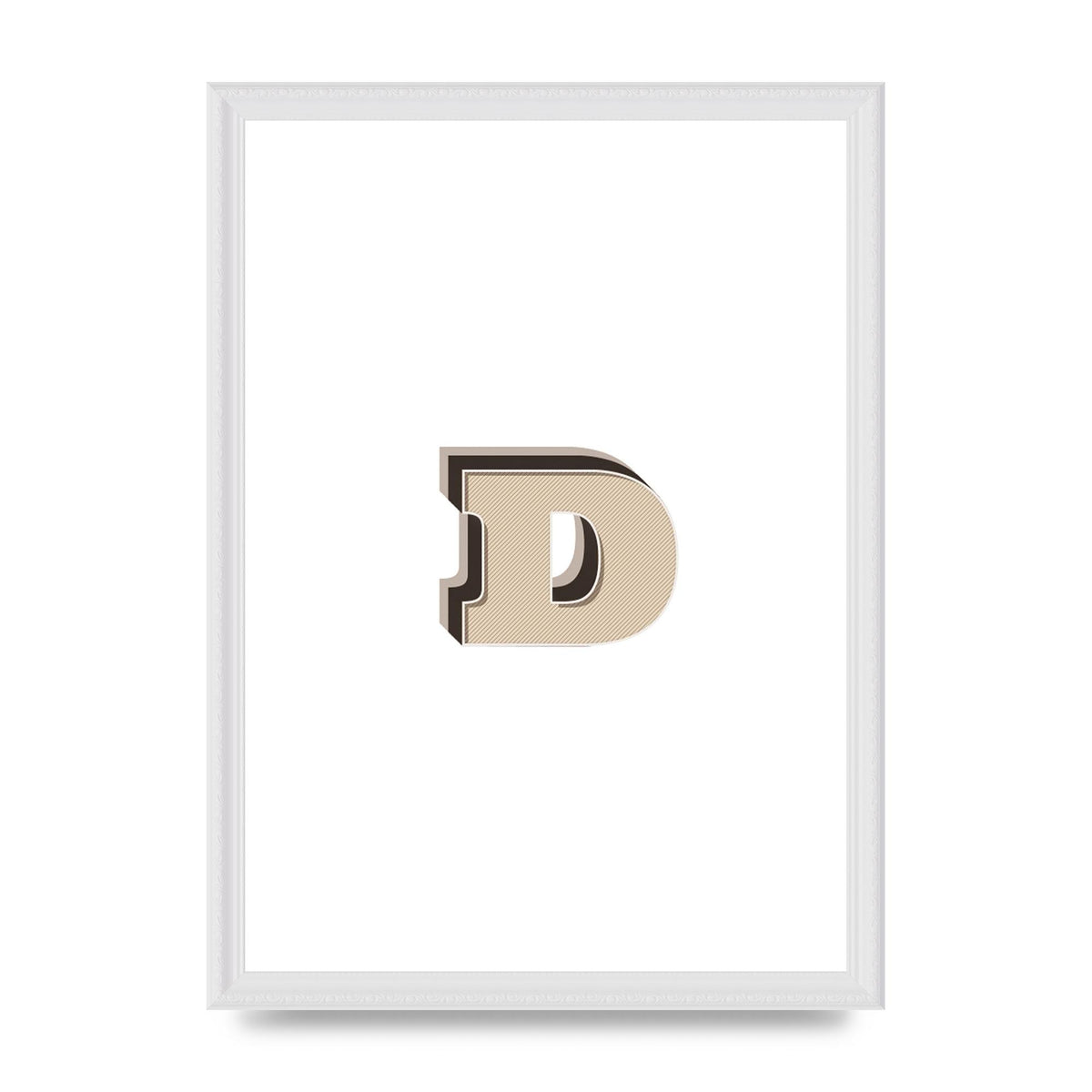 Alphabet Mix Match D" Printed Poster - A3 framed