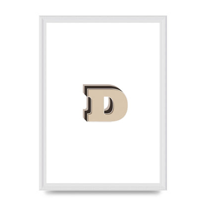 Alphabet Mix Match D" Printed Poster - A3 framed