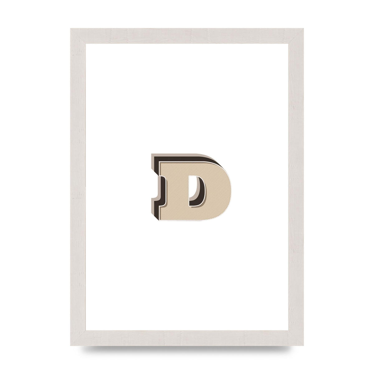Alphabet Mix Match D" Printed Poster - A4 framed