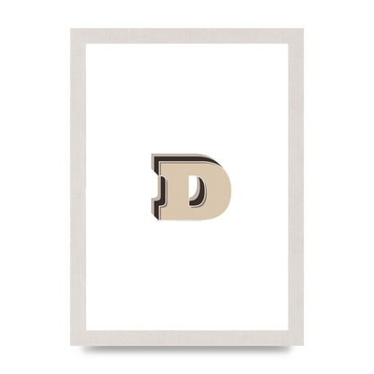 Alphabet Mix Match D" Printed Poster - A4 framed