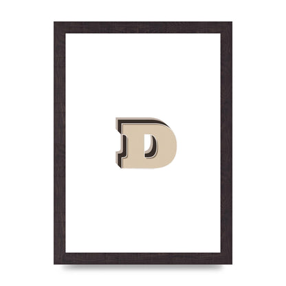 Alphabet Mix Match D" Printed Poster - A4 framed