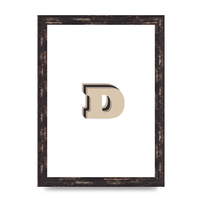 Alphabet Mix Match D" Printed Poster - A4 framed