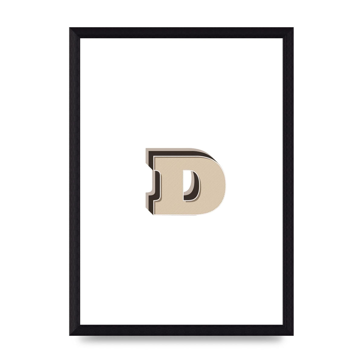 Alphabet Mix Match D" Printed Poster - A4 framed