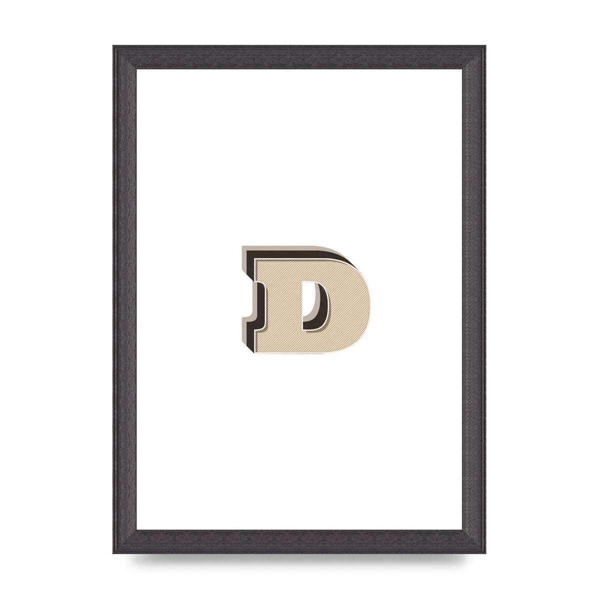 Alphabet Mix Match D" Printed Poster - A4 framed