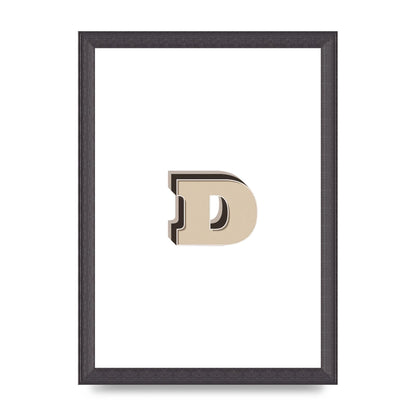 Alphabet Mix Match D" Printed Poster - A4 framed