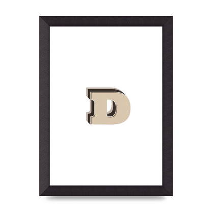 Alphabet Mix Match D" Printed Poster - A4 framed