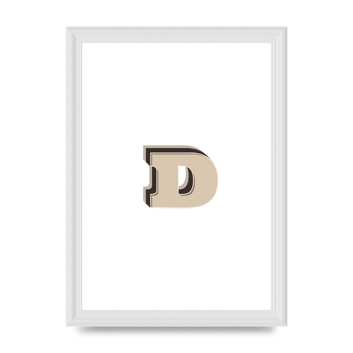 Alphabet Mix Match D" Printed Poster - A4 framed