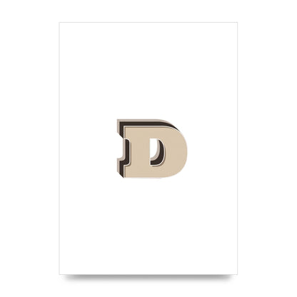 Alphabet Mix Match D" Printed Poster - unframed print