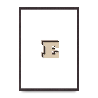 Alphabet Mix Match E" Wall Art - A2 framed
