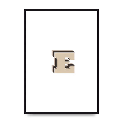 Alphabet Mix Match E" Wall Art - A2 framed