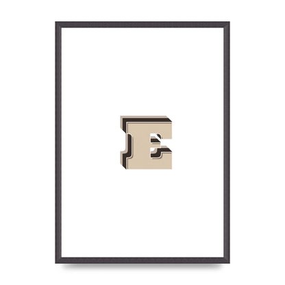 Alphabet Mix Match E" Wall Art - A2 framed