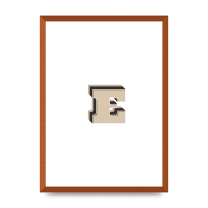 Alphabet Mix Match E" Wall Art - A2 framed