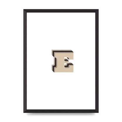 Alphabet Mix Match E" Wall Art - A2 framed