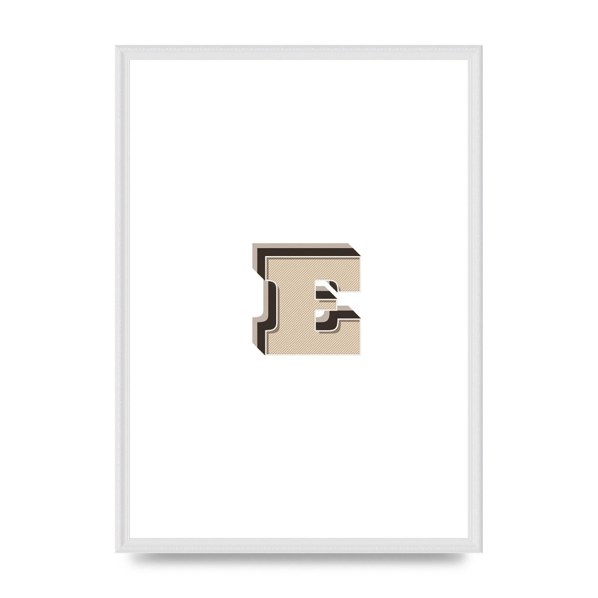 Alphabet Mix Match E" Wall Art - A2 framed