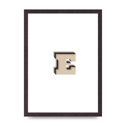Alphabet Mix Match E" Wall Art - A3 framed
