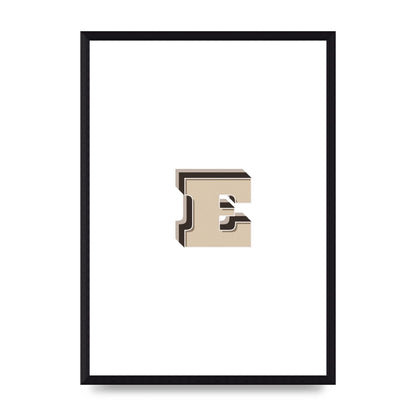 Alphabet Mix Match E" Wall Art - A3 framed