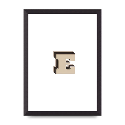 Alphabet Mix Match E" Wall Art - A3 framed