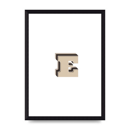 Alphabet Mix Match E" Wall Art - A4 framed