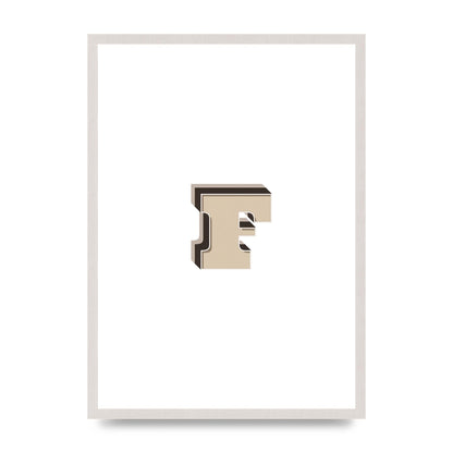 Alphabet Mix Match F" Art For The Home - A2 framed