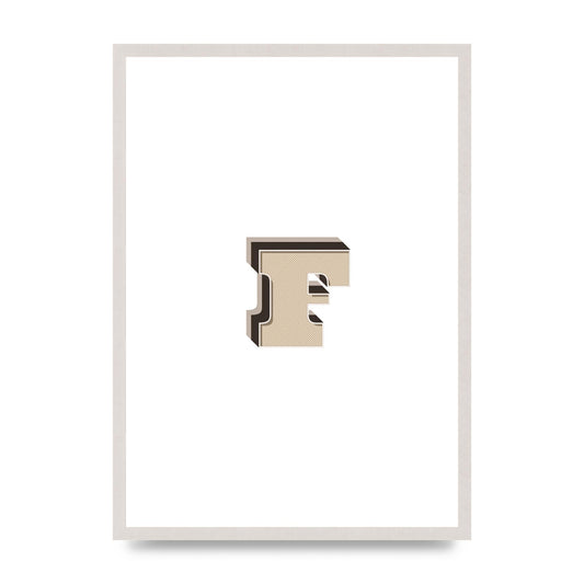 Alphabet Mix Match F" Art For The Home - A2 framed
