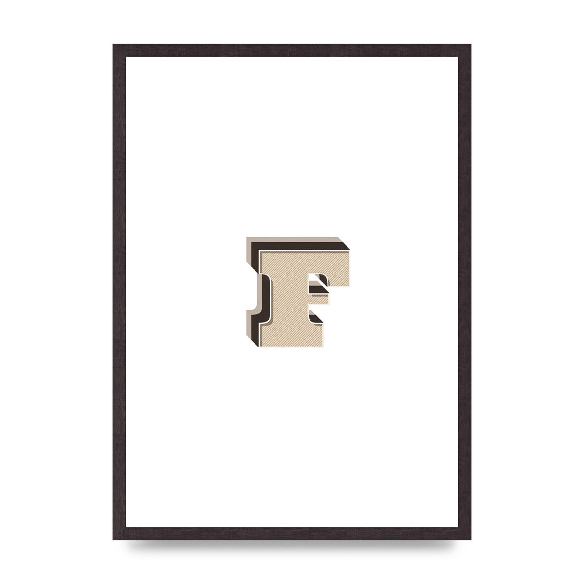 Alphabet Mix Match F" Art For The Home - A2 framed